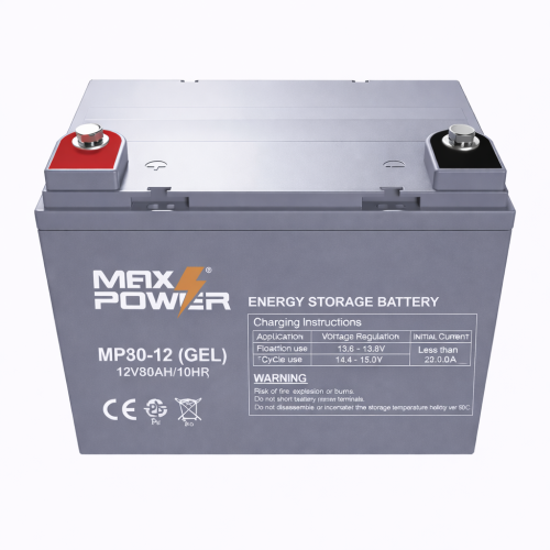 Batería gel MaxPower 12V 80Ah ciclo profundo para energía solar